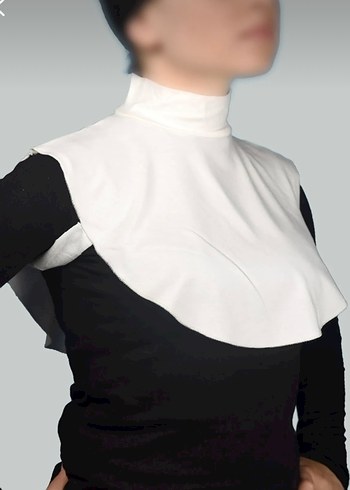 3 Adet Siyah Beyaz Gri Tesettür Boyunluk - Görsel 3