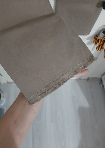 38 Beden camel Renk Kadın Kahverengi Denim Pantolon