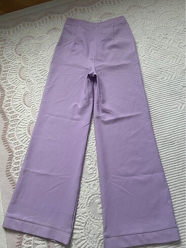 xs Beden mor Renk trendyolmilla lila kumaş pantolon