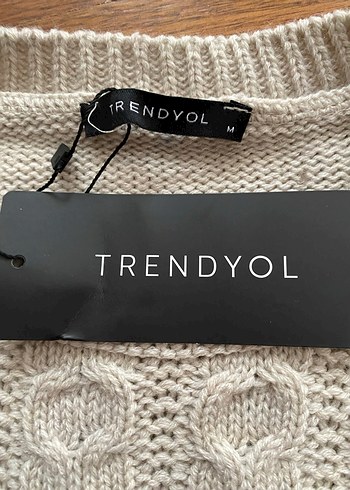 Bej Bohem Örgü Kolsuz Kadın Süveter - Görsel 3