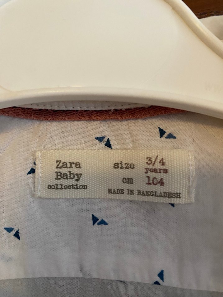 Erkek Çocuk Beyaz Baskılı Pamuklu Gömlek - Görsel 3