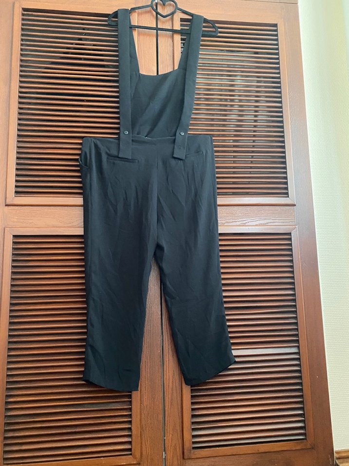 Siyah Midi Hamile Tulum - Görsel 4