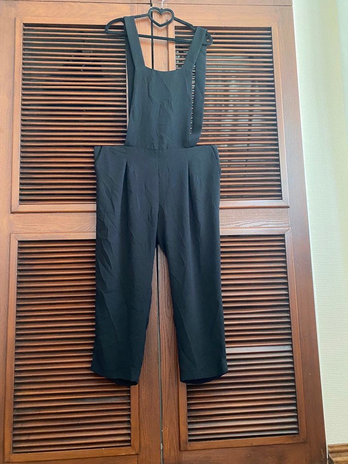 Siyah Midi Hamile Tulum - Görsel 3