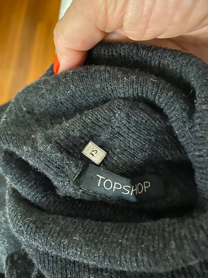 Yün,  Boğazlı Triko Elbise - Görsel 3