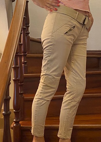 Bej Kadın Kumaş Pantolon - Görsel 2