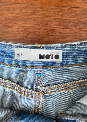 Kadın Açık Mavi Bağlama Desenli Kısa Denim Şort - Görsel 6