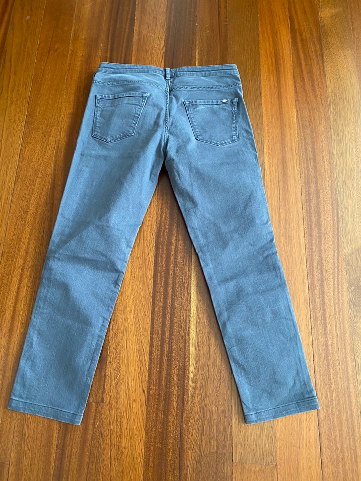 Kadın Gri Midi Denim Pantolon - Görsel 2