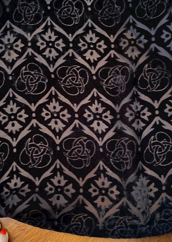 Kadife, koyu kahve rengi, astarlı uzun etek - Görsel 7