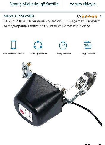 Beden CLSSLVVBN Akıllı Su Vana Kontrolörü, Su Geçirmez, Kablosuz Açma/