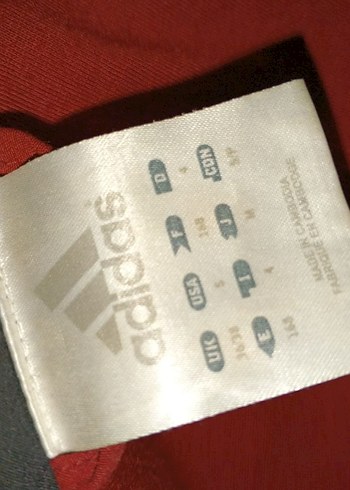 Kırmızı Adidas Spor Fermuarlı Ceket - Görsel 2