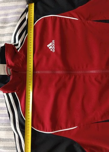 Kırmızı Adidas Spor Fermuarlı Ceket - Görsel 4