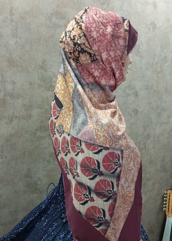 Kadın Çok Renkli Bohem Dökümlü Eşarp - Görsel 3