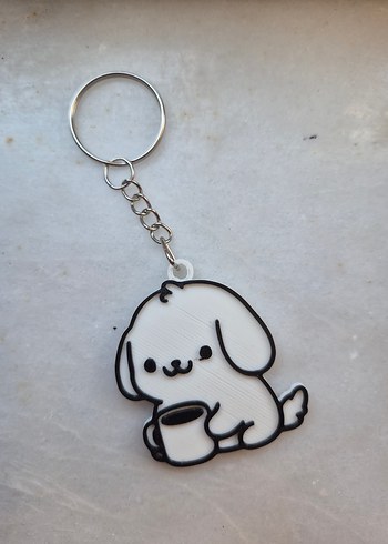 Kahve içen köpek Anahtarlık - Görsel 3