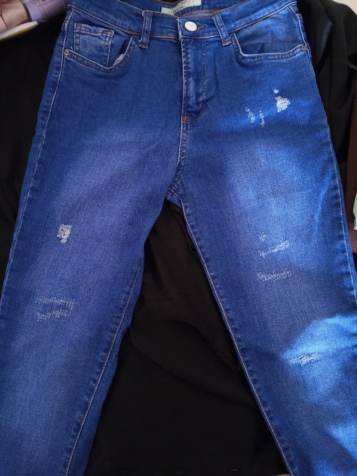 Kadın Kot Pantolon - Dar Kesim - Görsel 4