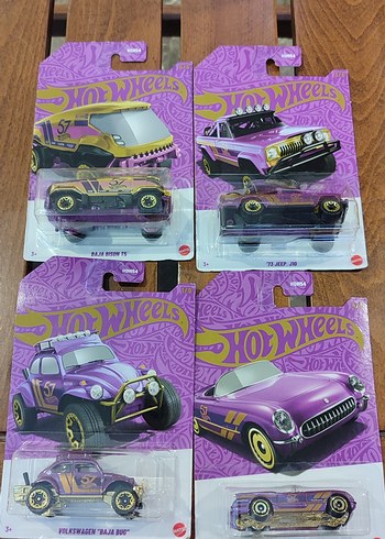 Mor Hot Wheels Oyuncak Arabalar Seti