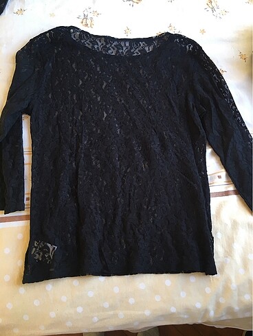 xl Beden siyah Renk KADIN DANTELLİ TRANSPARAN BLUZ