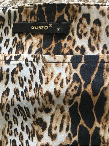 s Beden Leopar desenli, Gusto elbise