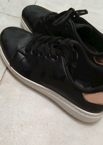 38 Beden Siyah Minimalist Kadın Sneakers 37 38 uyumlu