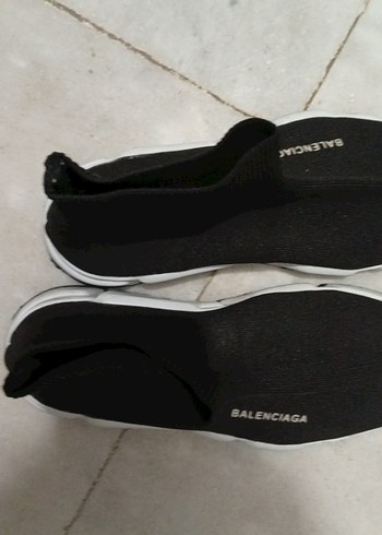 37 Beden siyah Renk Balenciaga Siyah Elastik Stiletto Topuklu Sneakers