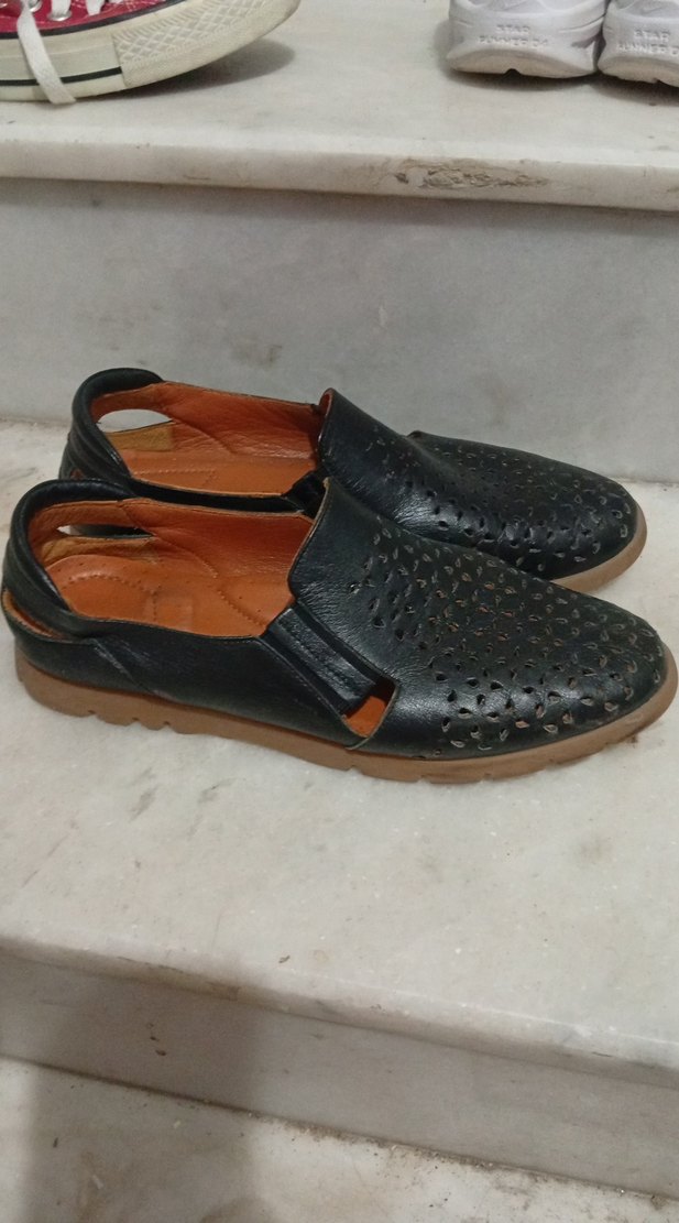 Erkek Siyah Minimalist Tokalı Sandalet - Görsel 2