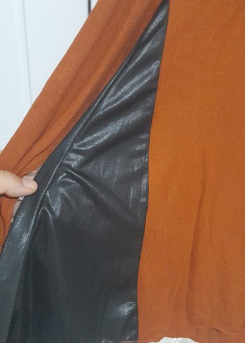 Diğer Uzun Kollu Kahverengi Salaş Tunik l ve xl ye uyumludur