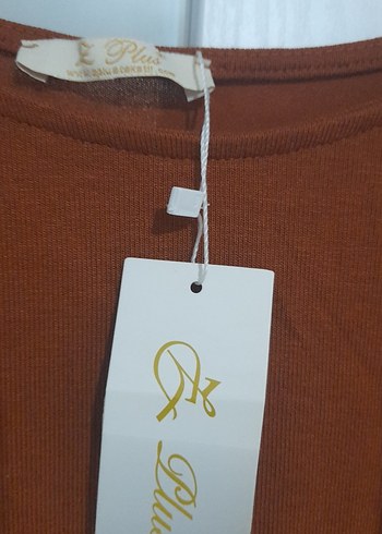 xl Beden Uzun Kollu Kahverengi Salaş Tunik l ve xl ye uyumludur