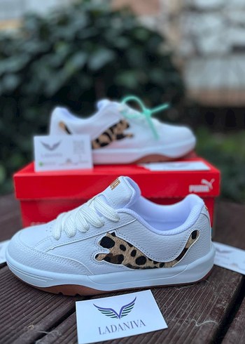 Leopar Desenli Beyaz Platform Spor Ayakkabı - Görsel 5