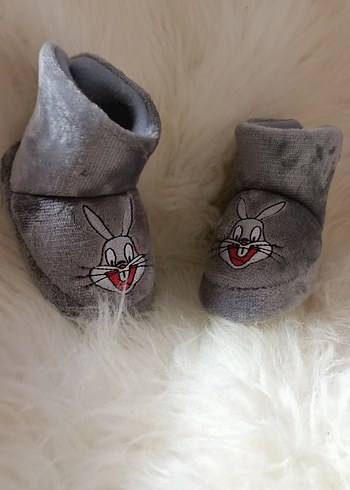 Gri Erkek Çocuk Ev Terliği - Görsel 2