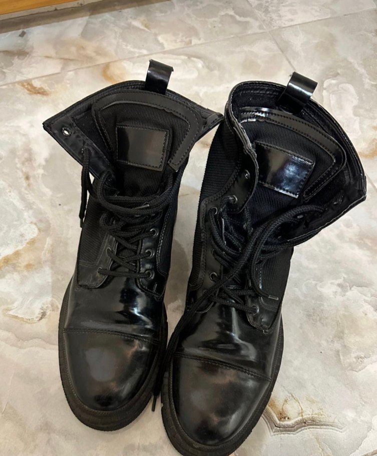 Siyah Tokalı Blok Topuklu Erkek Bot - Görsel 4