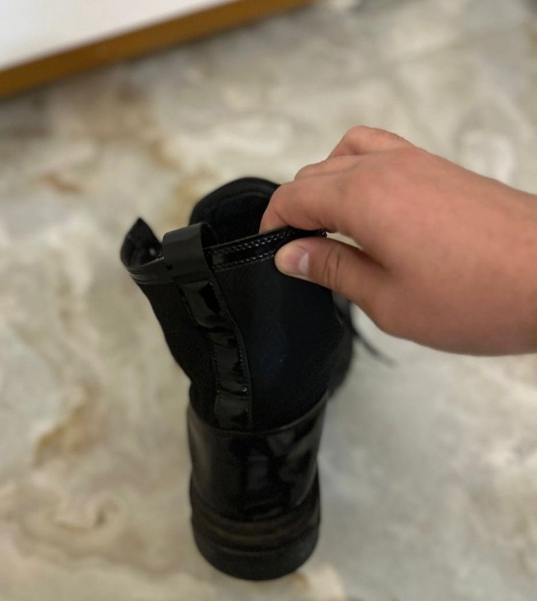 Siyah Tokalı Blok Topuklu Erkek Bot - Görsel 5