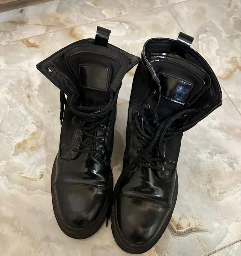 Siyah Tokalı Blok Topuklu Erkek Bot - Görsel 2