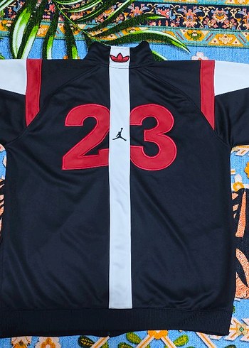 Vintage Air Jordan Siyah Fermuarlı Erkek Ceket M - Görsel 2