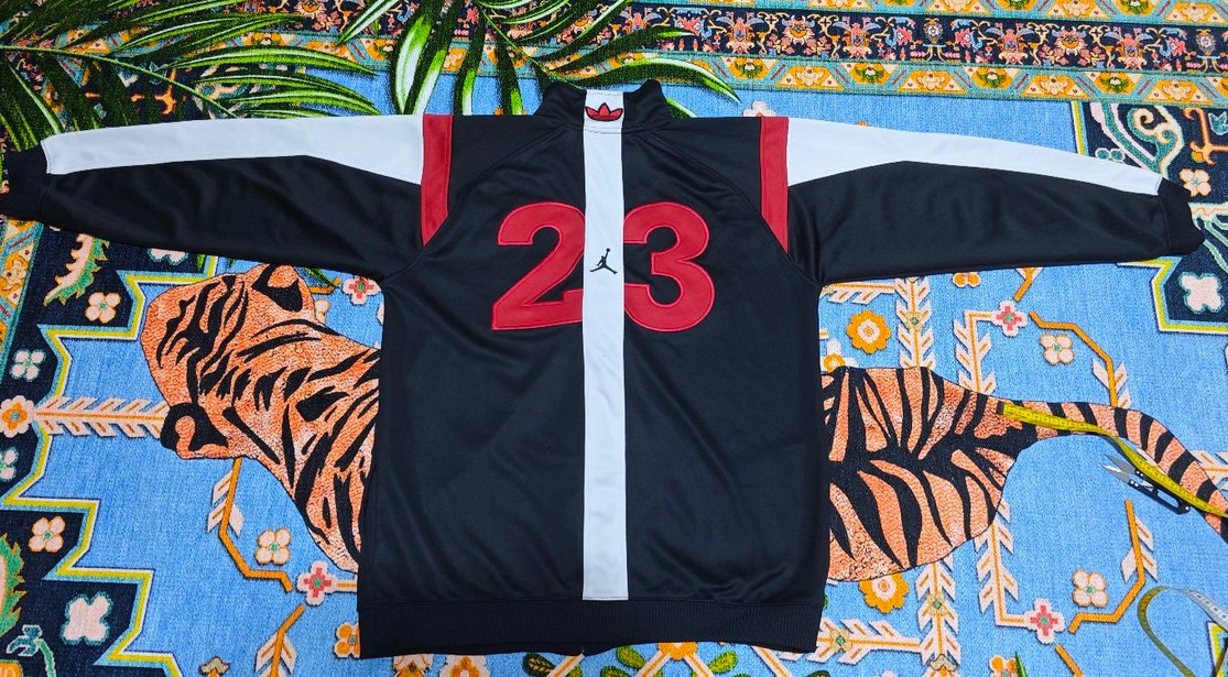 Vintage Air Jordan Siyah Fermuarlı Erkek Ceket M - Görsel 2