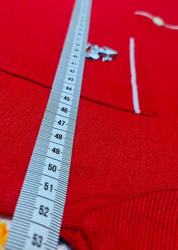 Erkek Kırmızı Kısa Kollu Triko Polo Tişört - Görsel 5