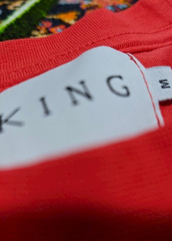 Kral Baskılı Kırmızı Erkek Tişört - Görsel 4