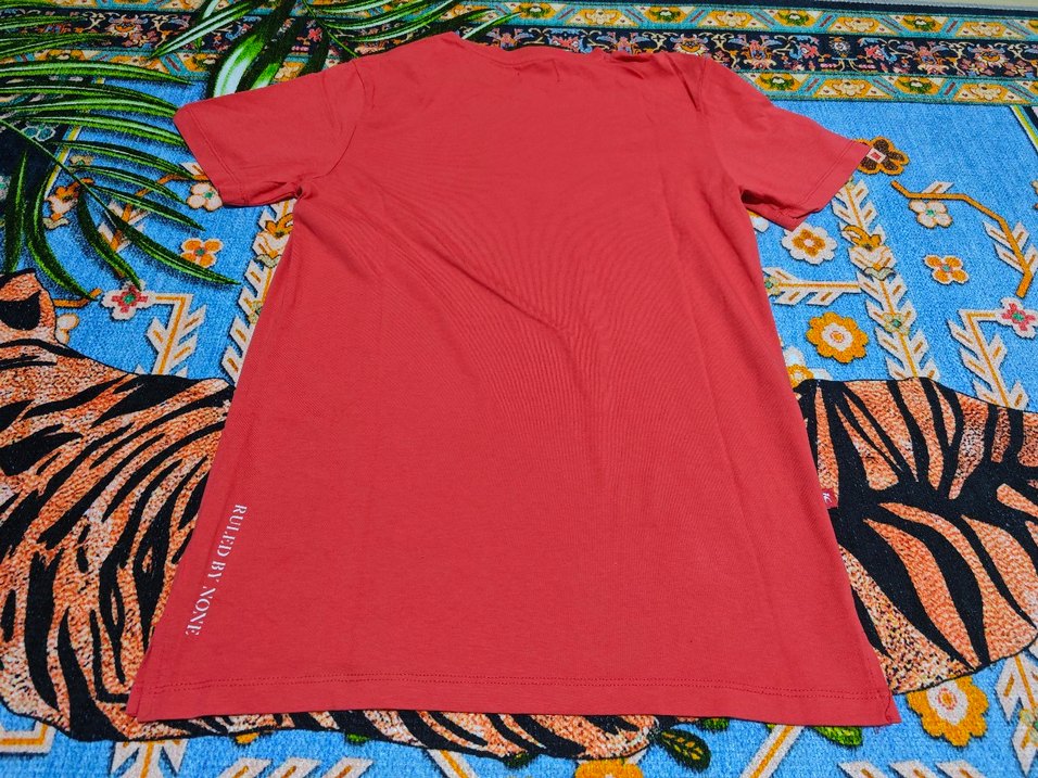 Kral Baskılı Kırmızı Erkek Tişört - Görsel 2