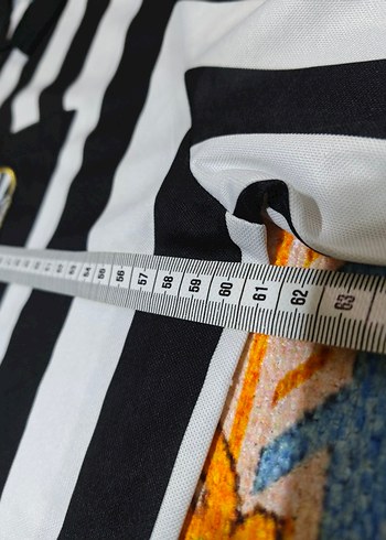 Erkek Siyah Beyaz Çizgili Kısa Kollu Forma - Görsel 5