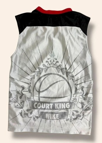 Nike Beyaz Kolsuz V Yaka Erkek Forma 62x45 - Görsel 3