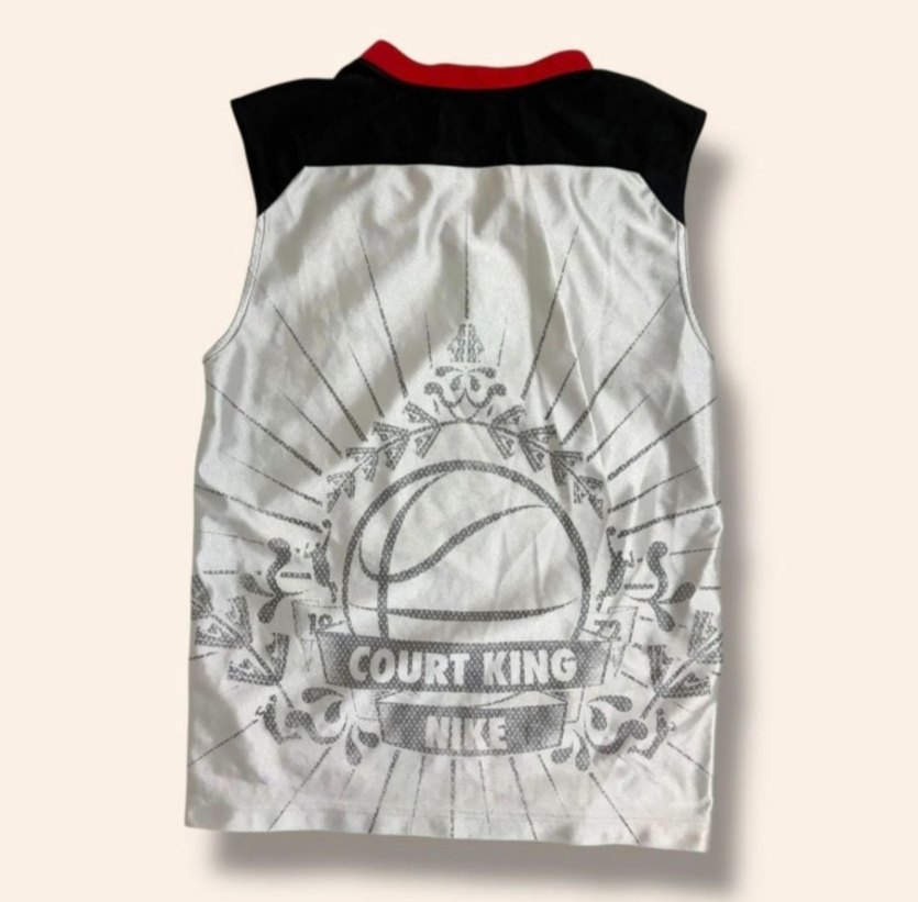 Nike Beyaz Kolsuz V Yaka Erkek Forma 62x45 - Görsel 3