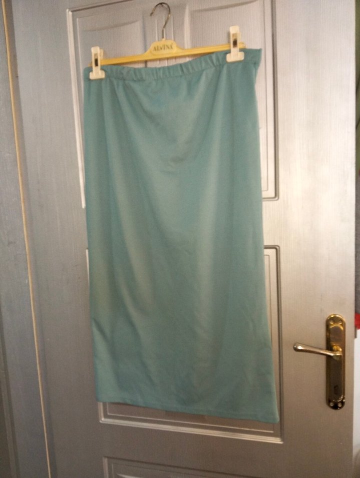 Drapeli Turkuaz Tunik Etek Takım - Görsel 5