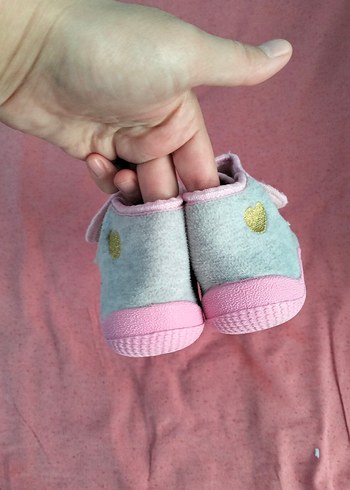 Kız Çocuk Gri Nakışlı Sıcak Ev Terliği - Görsel 3