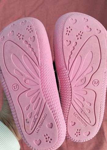 Kız Çocuk Gri Nakışlı Sıcak Ev Terliği - Görsel 4