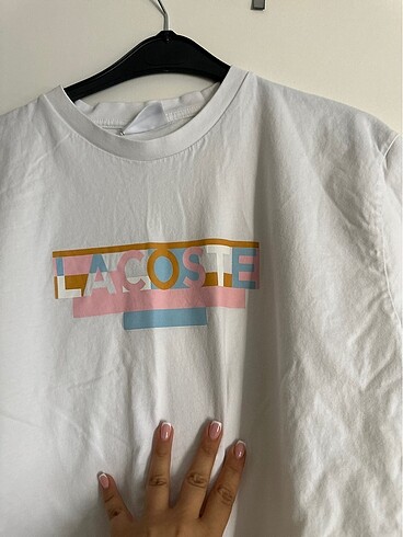 Lacoste Lacoste marka beyaz tshirt