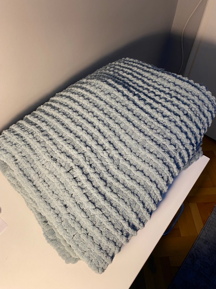 Gri Örgü Battaniyesi - Görsel 2