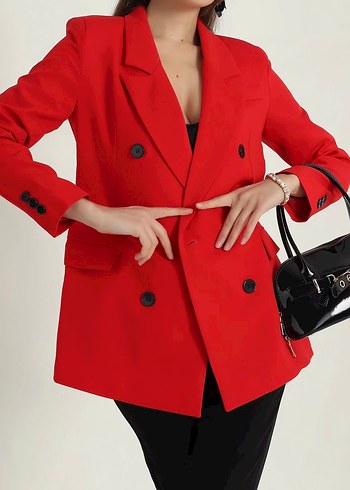 Diğer Kırmızı Blazer ceket