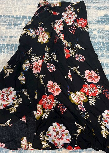 Çiçek Desenli Uzun Bohem Etek - Görsel 2