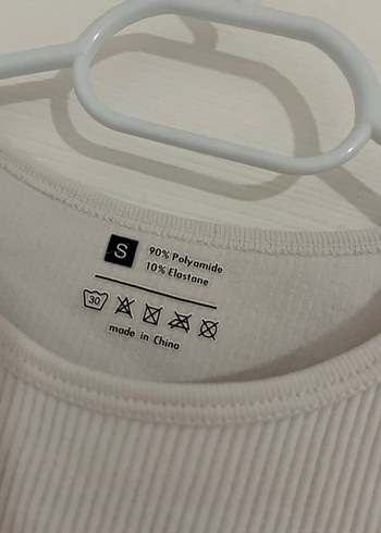 Beyaz İnce Atlet crop - Görsel 2