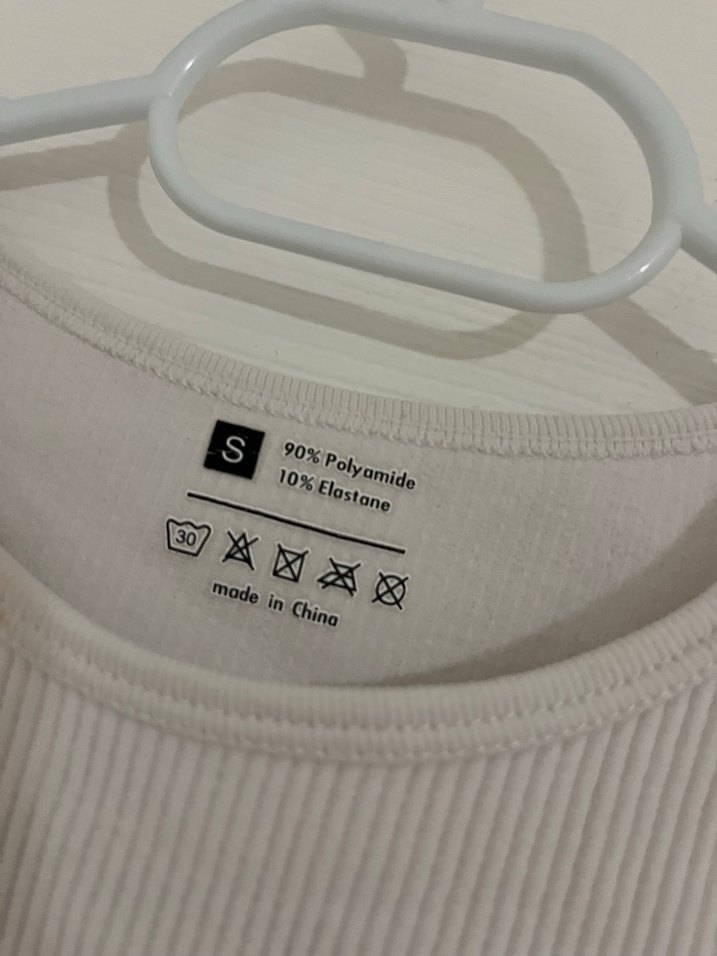 Beyaz İnce Atlet crop - Görsel 2