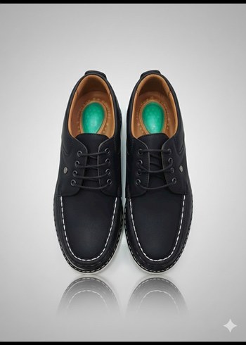 Siyah Bağcıklı Erkek Günlük Ayakkabı - Görsel 2