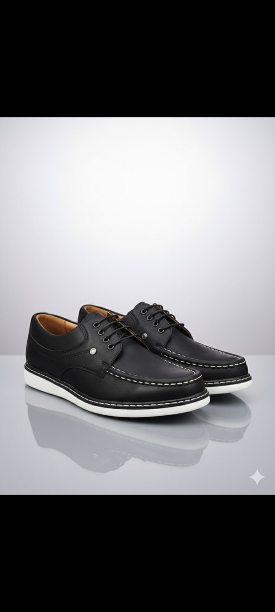 Siyah Bağcıklı Erkek Günlük Ayakkabı - Görsel 3